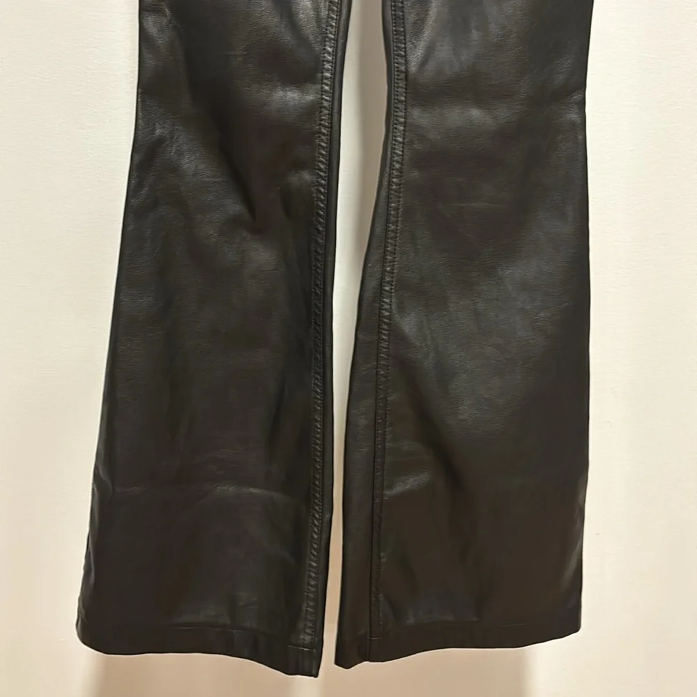 Hollister faux leather high rise flare pants. - Picture 3 of 9